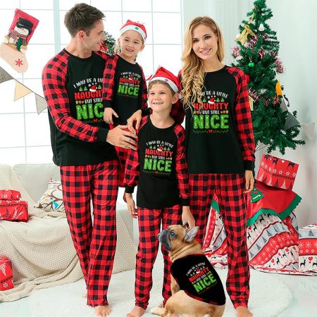 Naughty But Still Nice Family Christmas Pyjamas