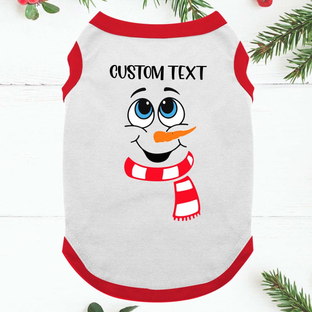 Cool Snowman Face Personalised Christmas Pyjamas Matching With Dog