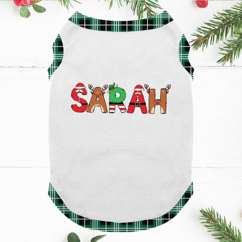 Cute Personalised Matching Family Christmas Pyjamas With Names