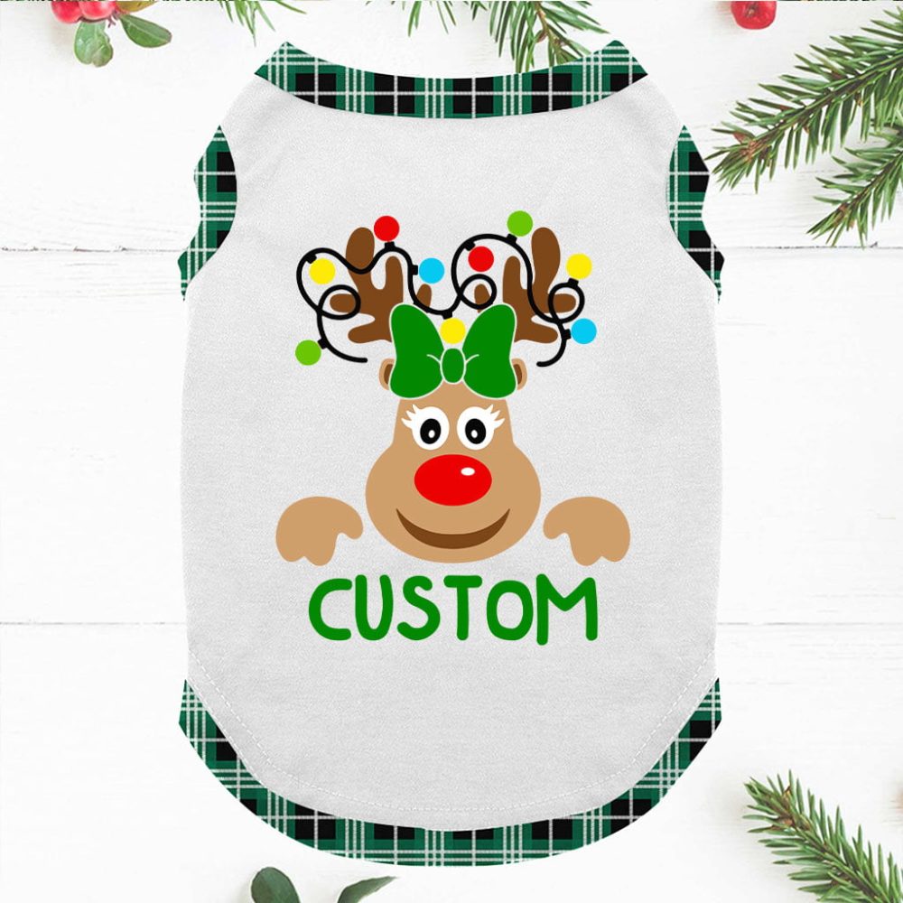 Cute Reindeer Christmas Pjs Personalised For The Whole Family