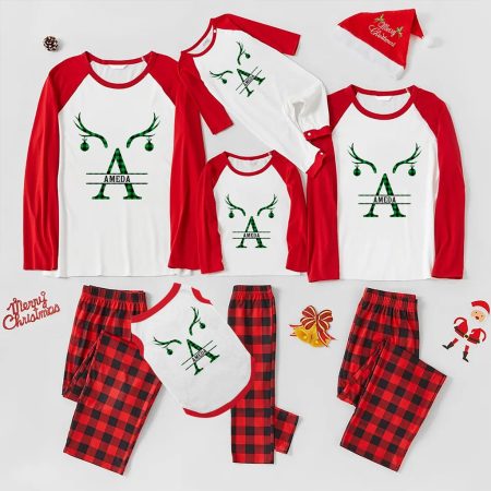 Cute Reindeer Names Family Christmas Pyjamas Personalised