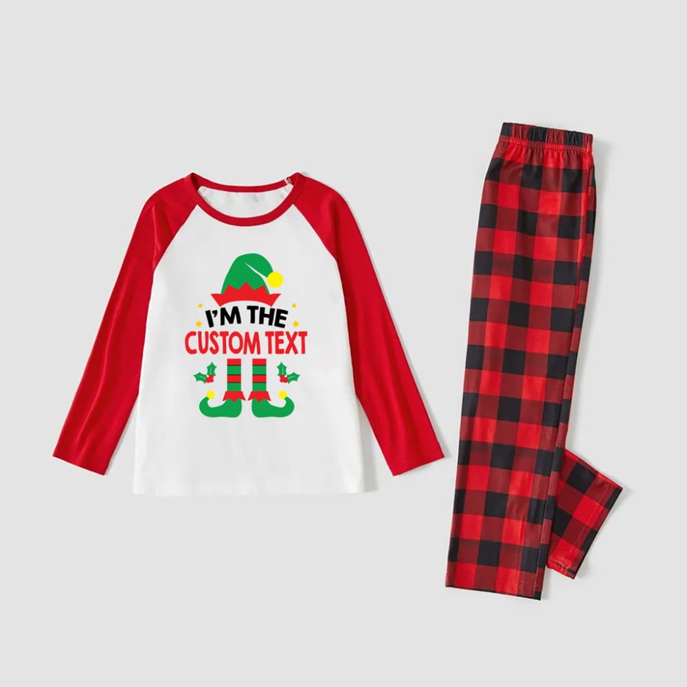 Funny Elf Personalised Family Matching Christmas Pjs