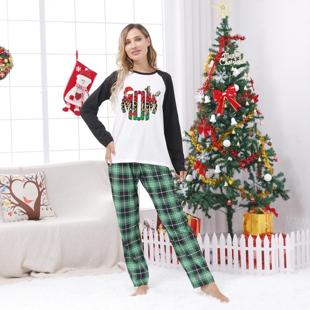 Monogram Leopard Matching Xmas Pjs With Dog And Families