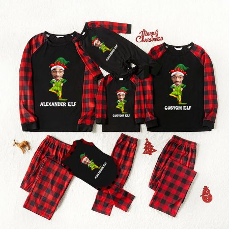 Personalised Matching Christmas Pjs With Faces And Names