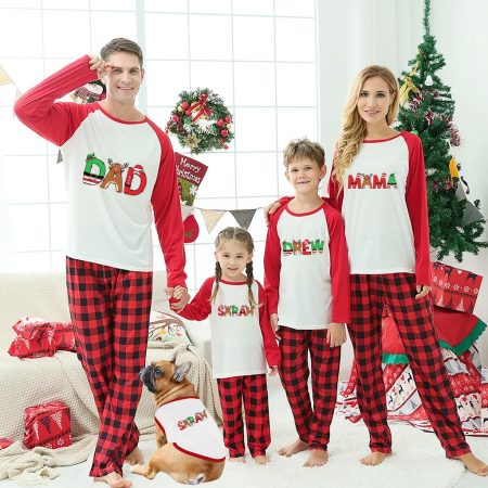 Personalised Name Christmas Family Pyjamas Set