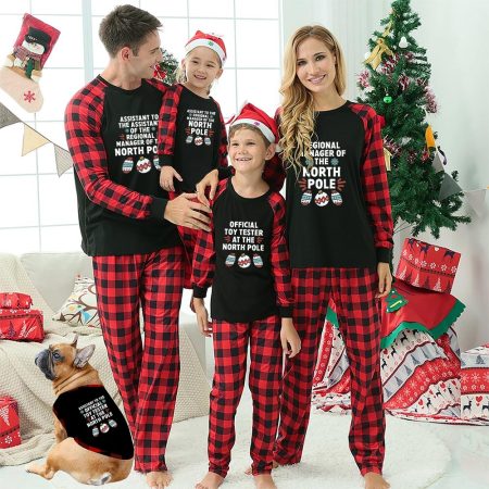 Family Is Wearing Polar Express Personalised Family Christmas Pyjamas