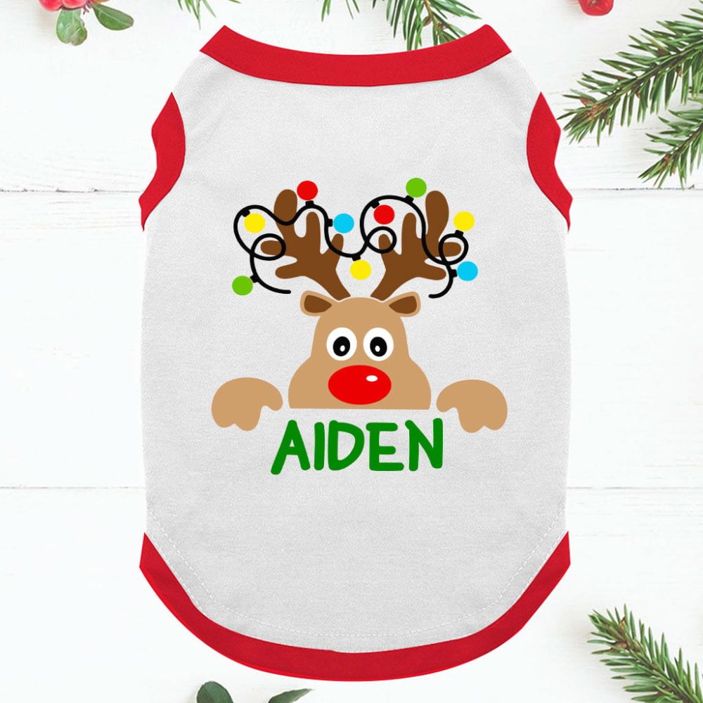 Reindeer Christmas Personalised Pjs With Names