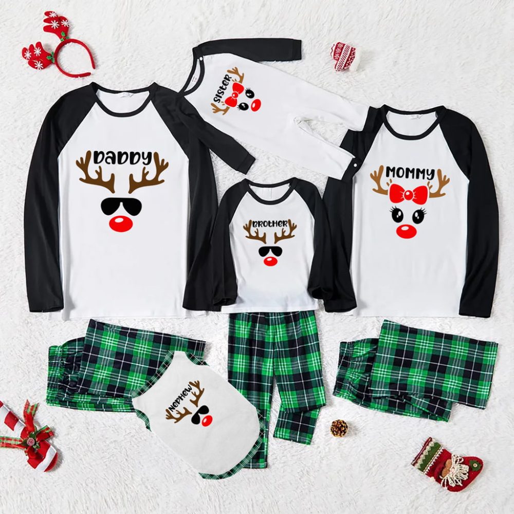 Reindeer Men And Women Personalised Family Christmas Pyjamas