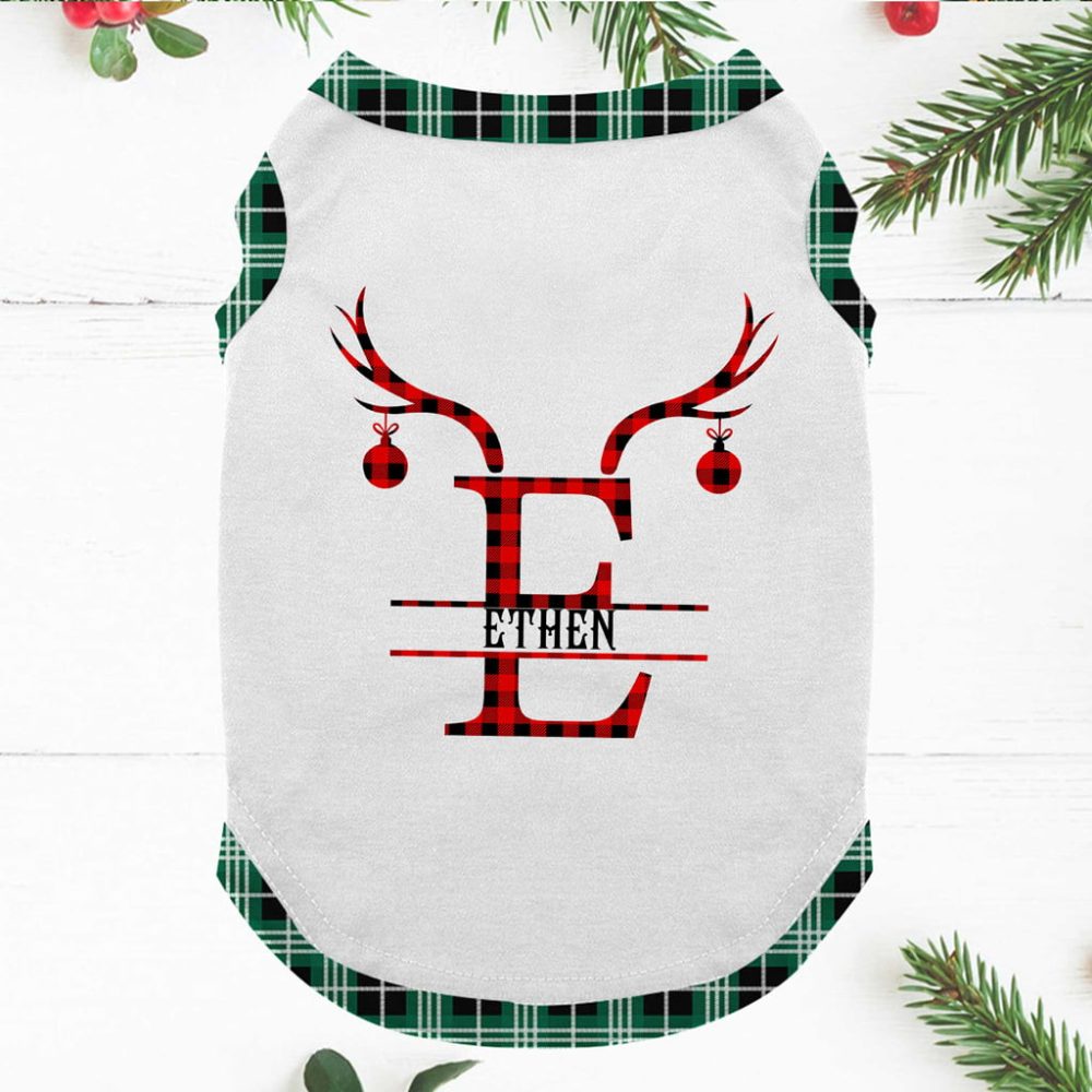 Reindeer Monogram Christmas Personalised Pjs