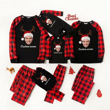 Santa Customised Family Christmas PJs With Faces