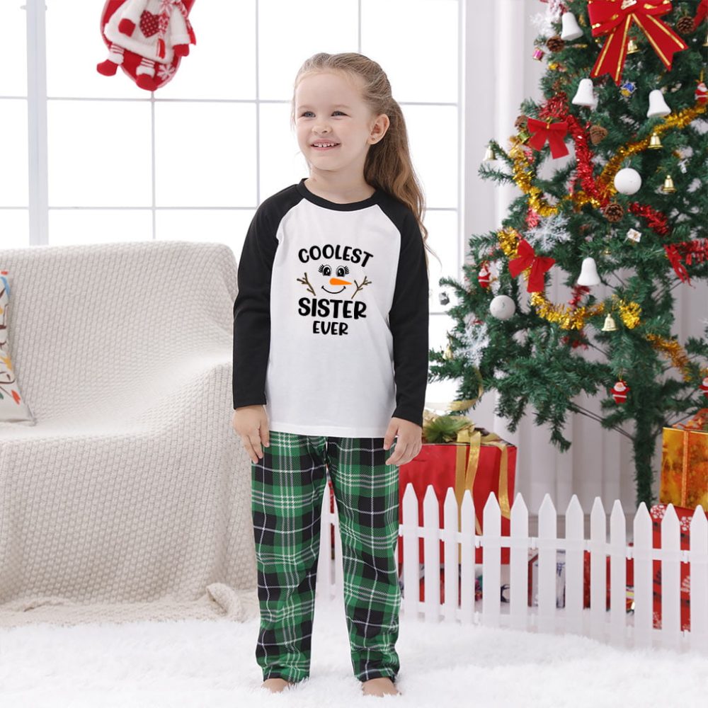Coolest Snowman Personalised Family Christmas Pyjamas Uk