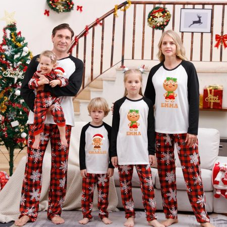 Custom Family Jammies with Christmas Gingerbread