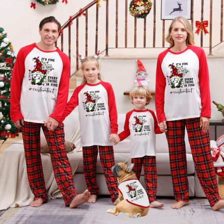 It's Fine Everything Is Fine Personalised Christmas Family Pyjamas
