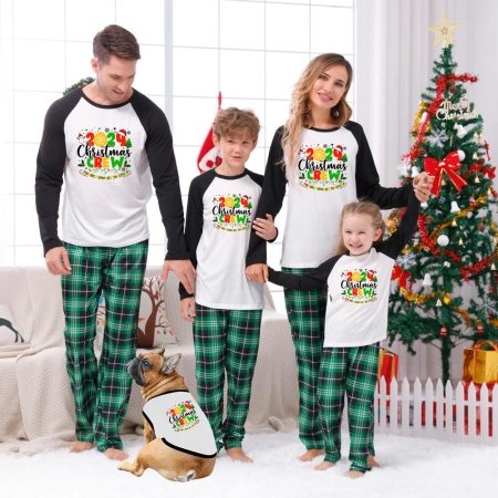 Christmas Crew Family Pyjamas 2024 With Dog