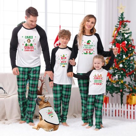 Customisable Elf Christmas Pyjamas Tartan