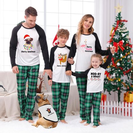 Customised Christmas Pyjamas With Funny Animal