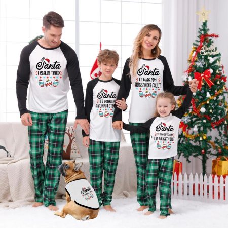 Dear Santa Personalised Christmas Pyjamas For Family