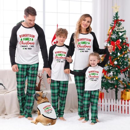 Personalised Family Matching Christmas Pjs Uk With Name