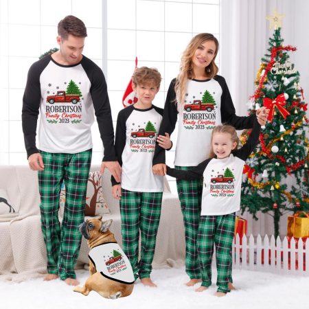 Personalised Xmas Family Pjs With Name And Year1